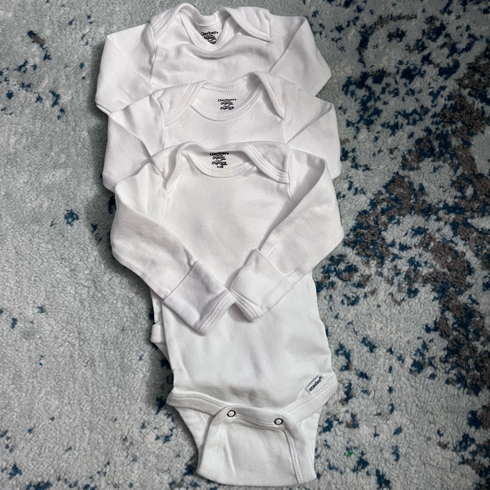 3 Long Sleeve Onesies